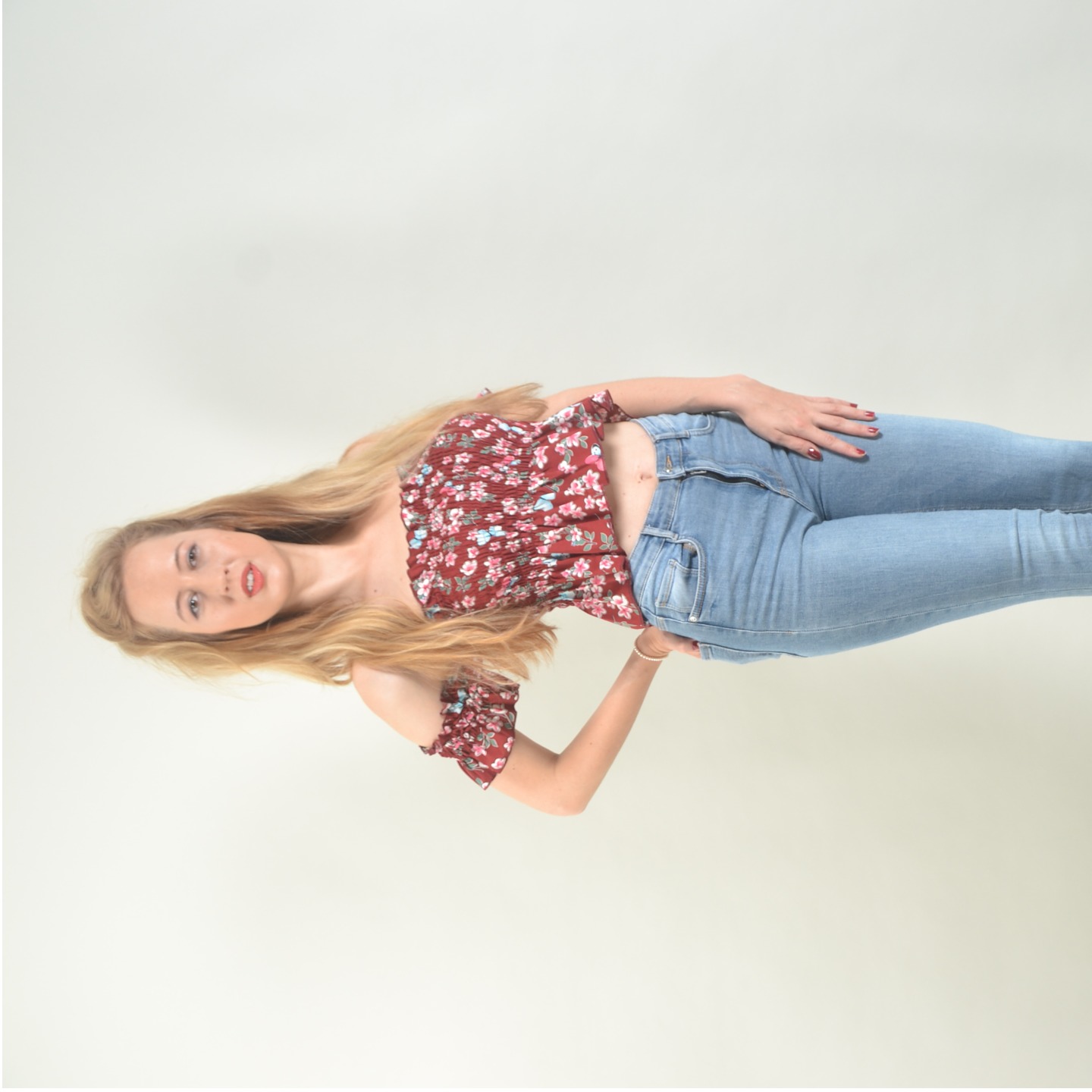 Ciara Top Red Printed Floral