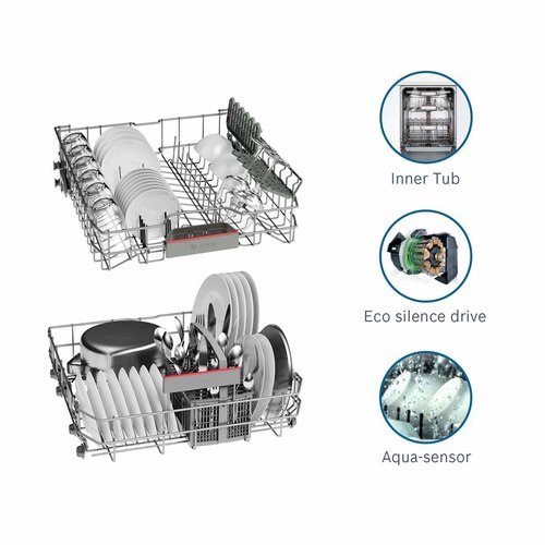 Bosch 12 Place Settings Dishwasher (SMS66GW01I, White)