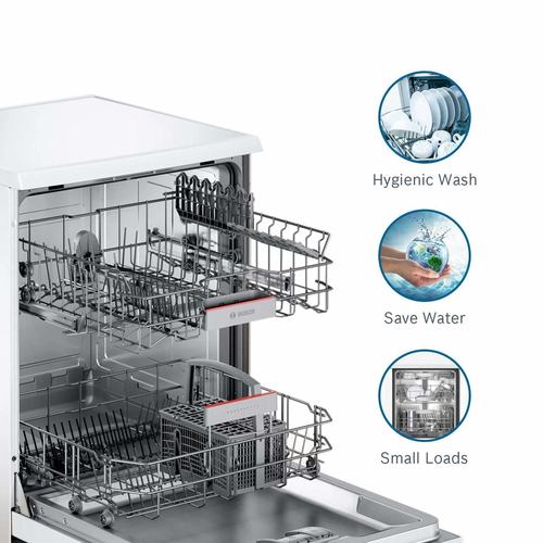 Bosch 12 Place Settings Dishwasher (SMS66GW01I, White)