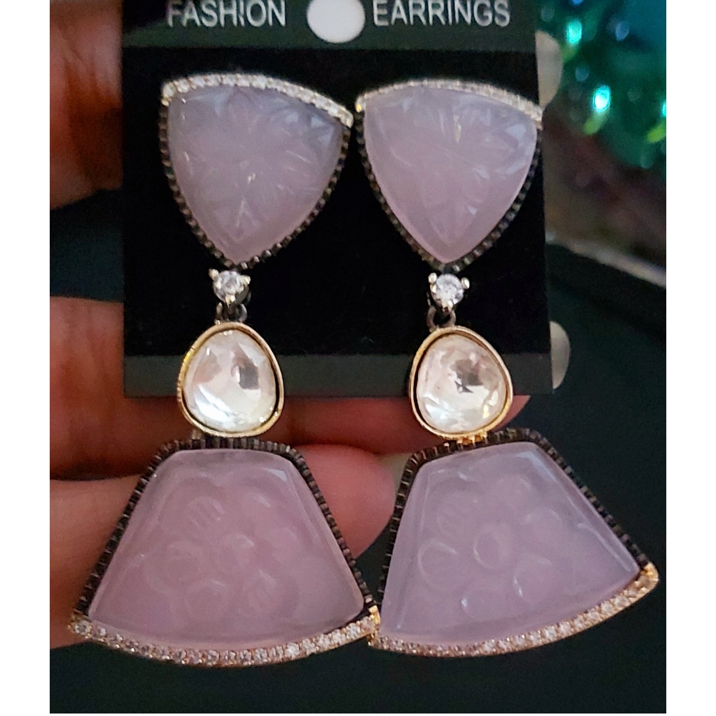 Pink Onyx Earrings