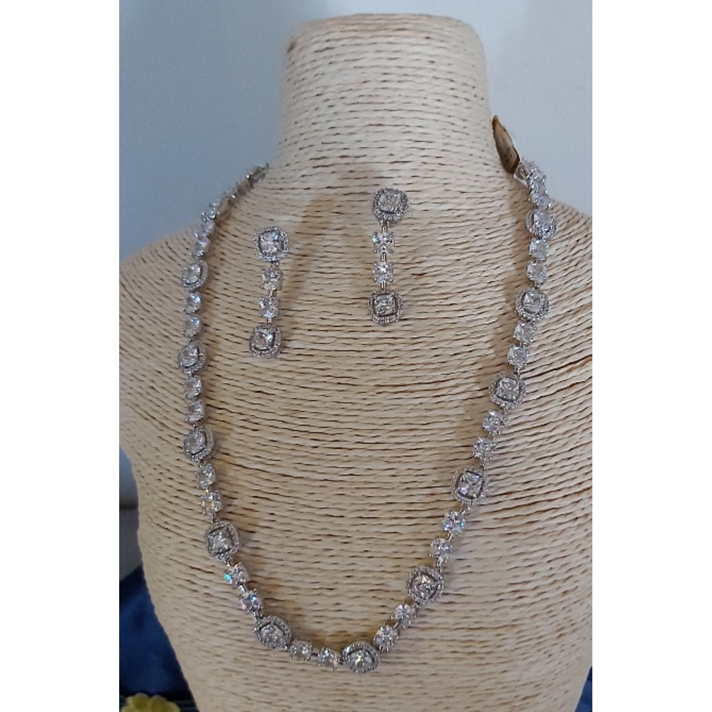 Silver plated CZ stone Set