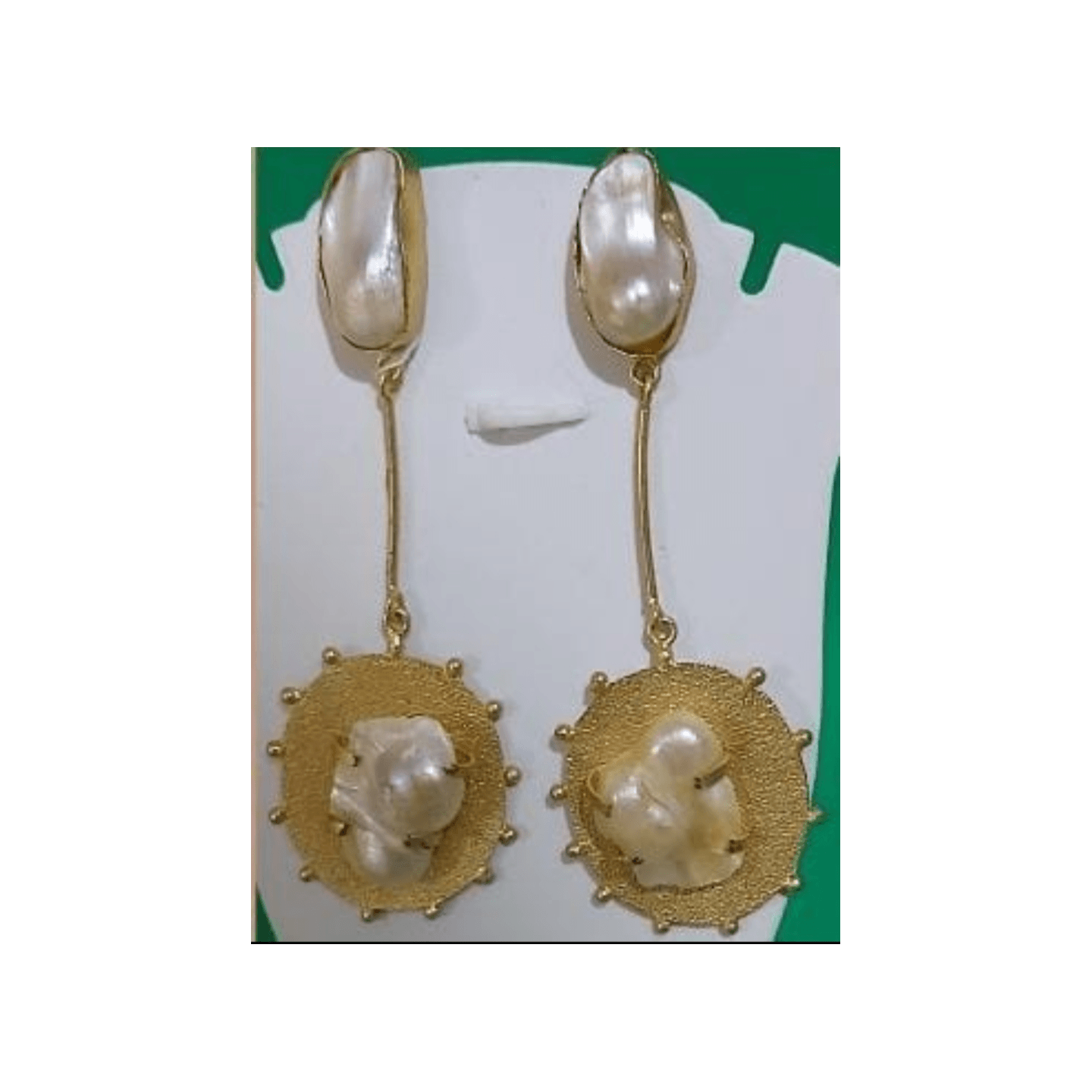 Long Baroque Pearl Earrings