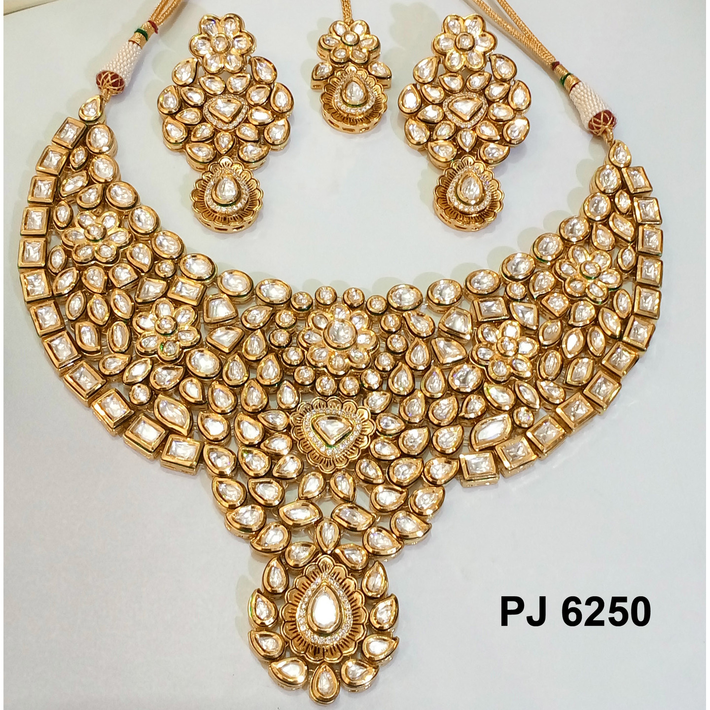 Kundan Meena Necklace Set