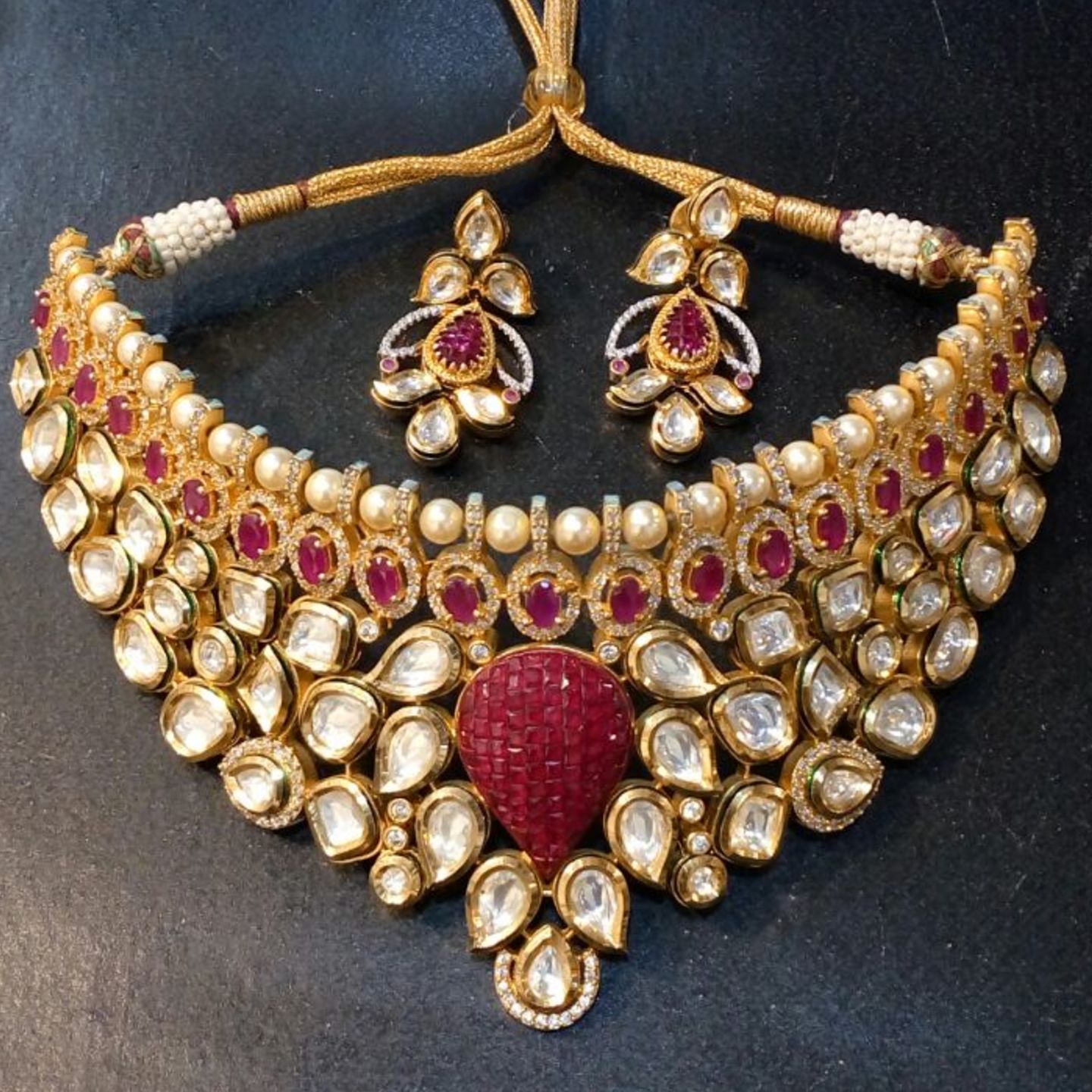 Kundan Meena High Quality Necklace Set