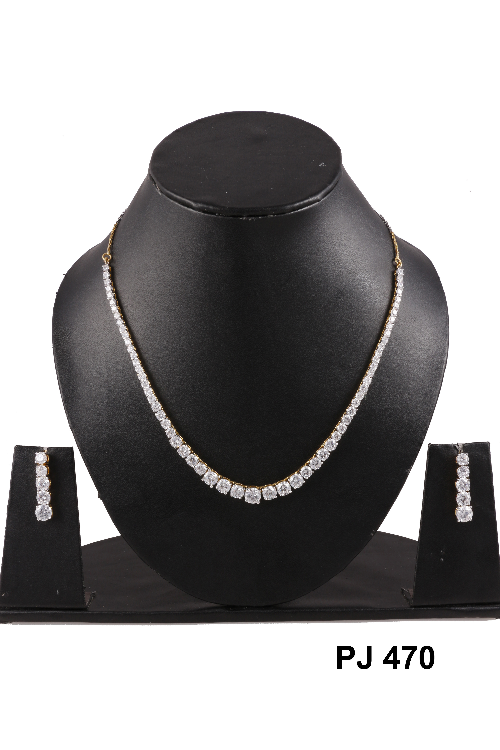 Cubic Zirconia Necklace Set