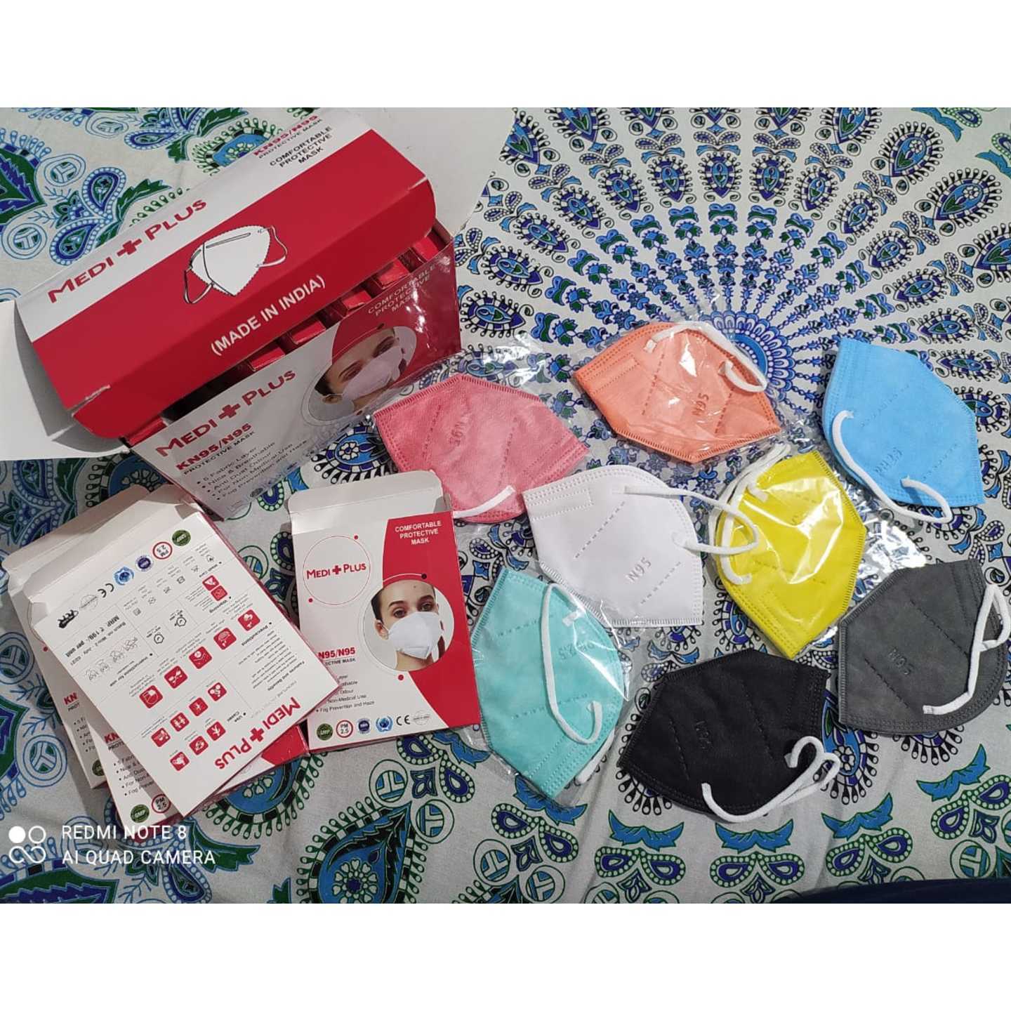 N95 Mask 2 Pcs Pack , Washable and Reusable N95 Masks without Valve, Comfortable Stylish N95 6 Layer 2 Pcs Pack for Men and Women