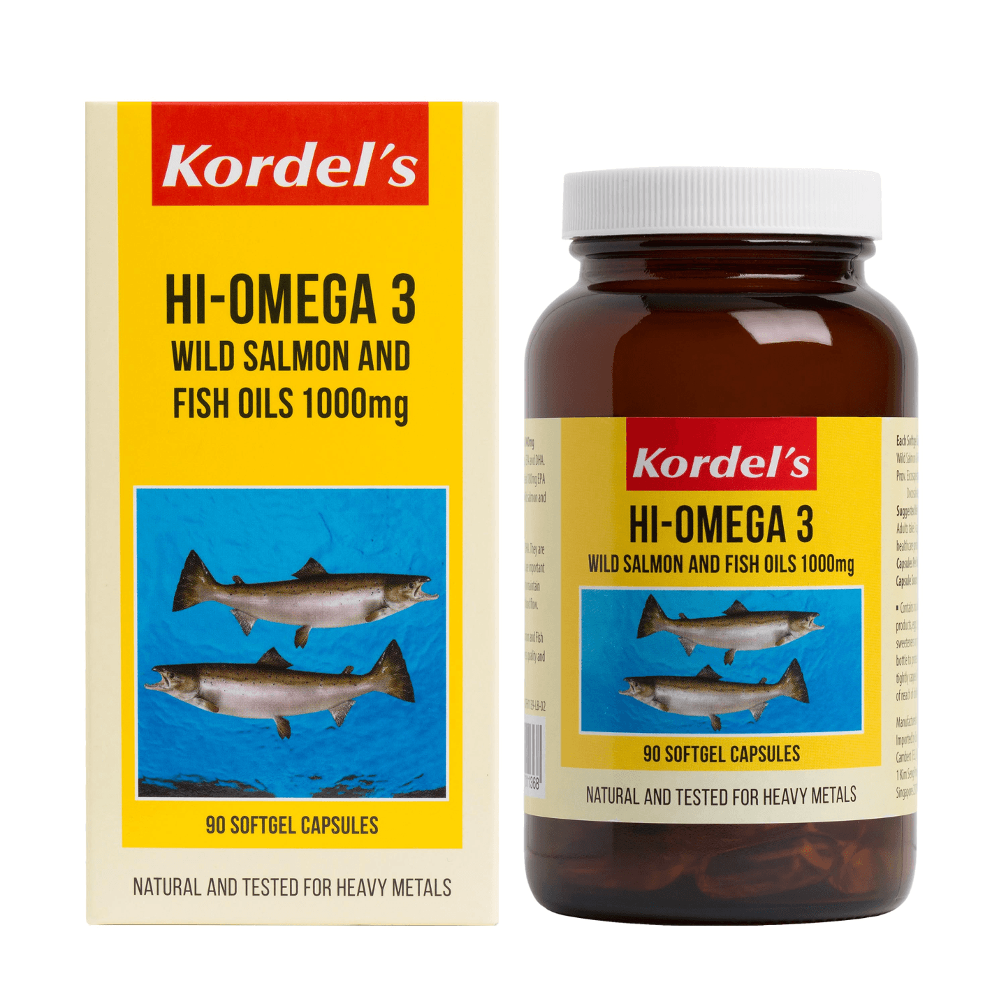 Kordels Hi- Omega 3 Wild Salmon and Fish Oils 1000mg 90S