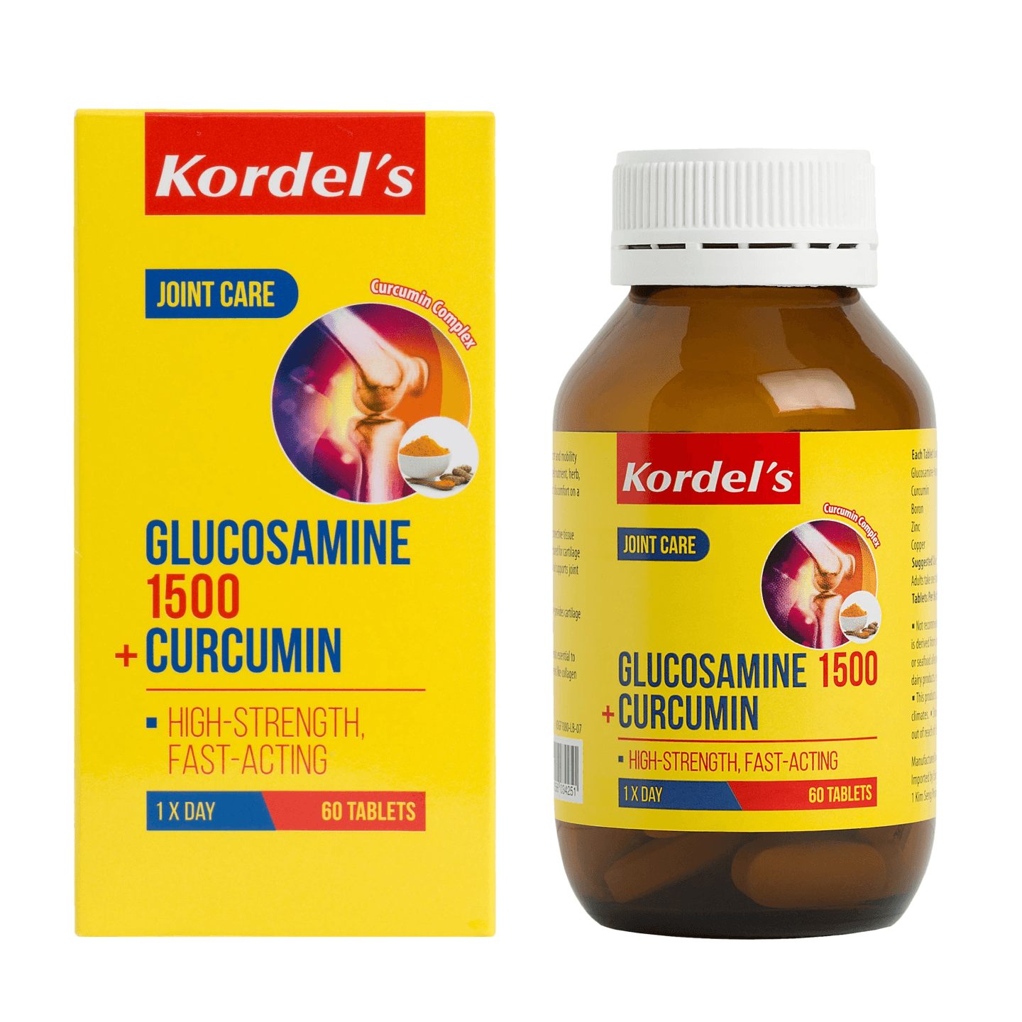 Kordels Glucosamine 1500 + Curcumin 60s