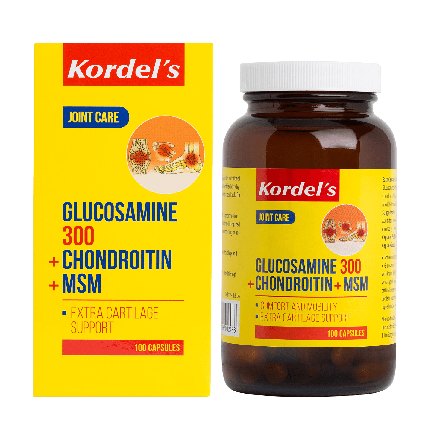 Kordels Glucosamine 300 + Chondroitin + MSM 100s