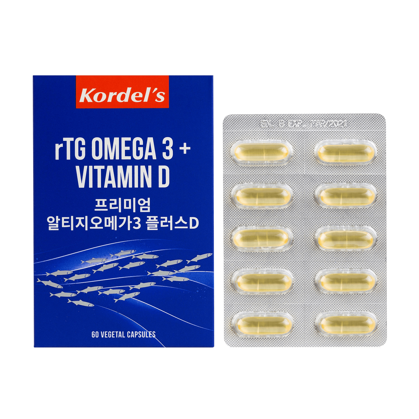Kordels rTG Omega 3 + Vitamin D 60S