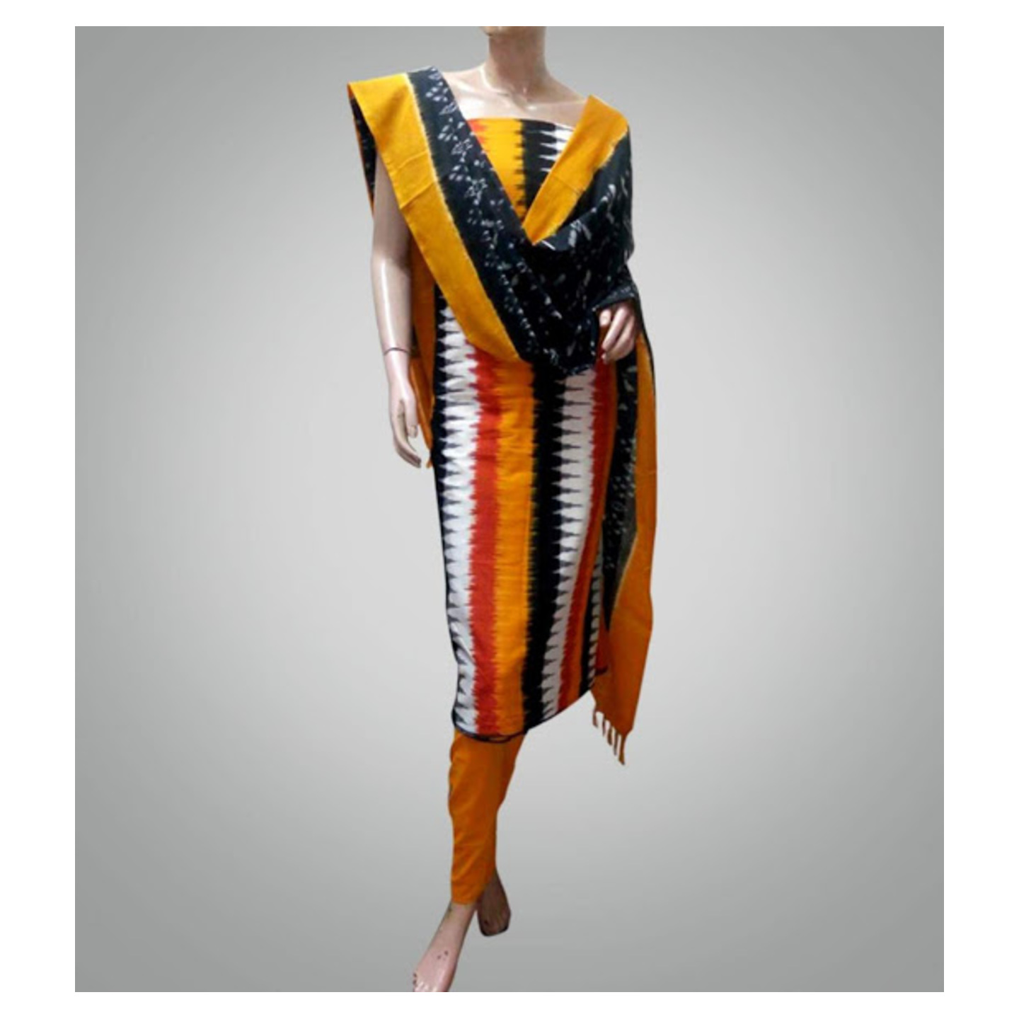 Single Ikkat 3pc Dress Material