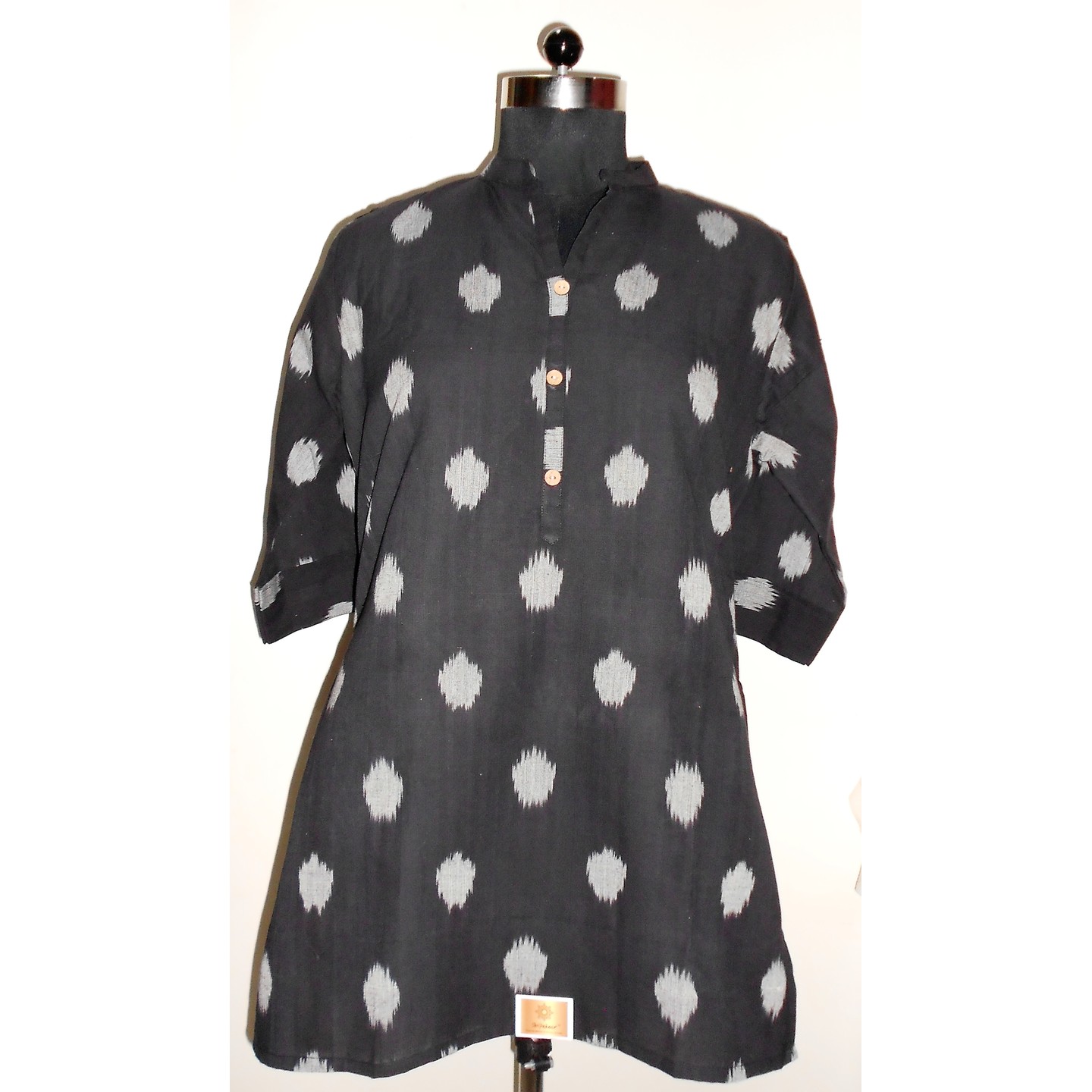 Black Ikkat with Grey Dots Front.jpg
