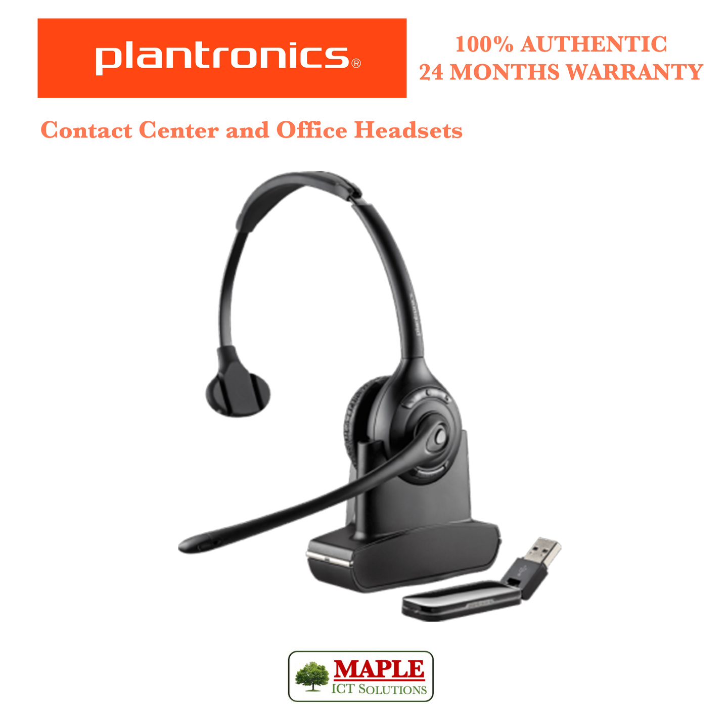 Plantronics SAVI 410 Over-the-head Monaural USB Wireless Headset