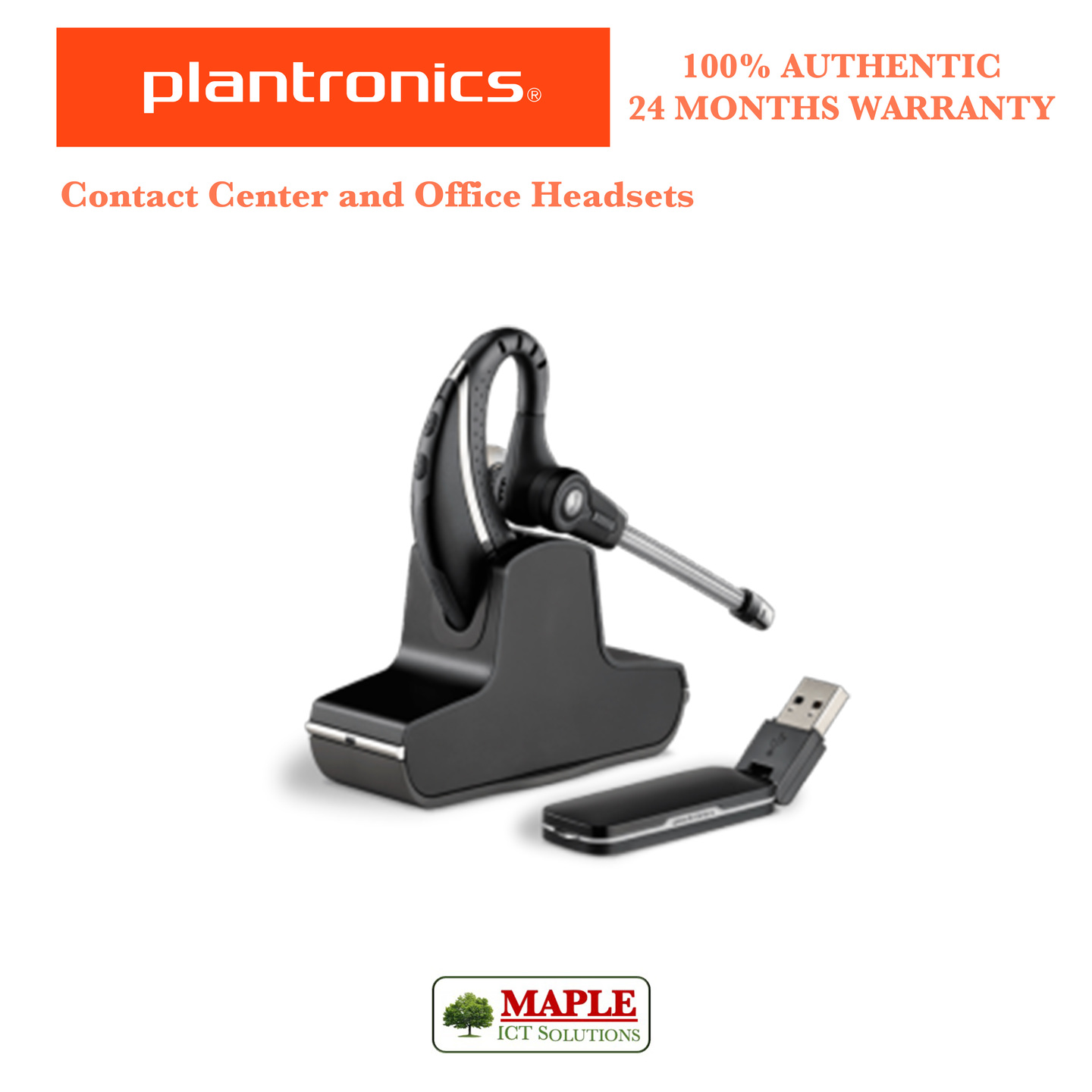 Plantronics SAVI 430 Over-the-ear  USB Wireless Headset System