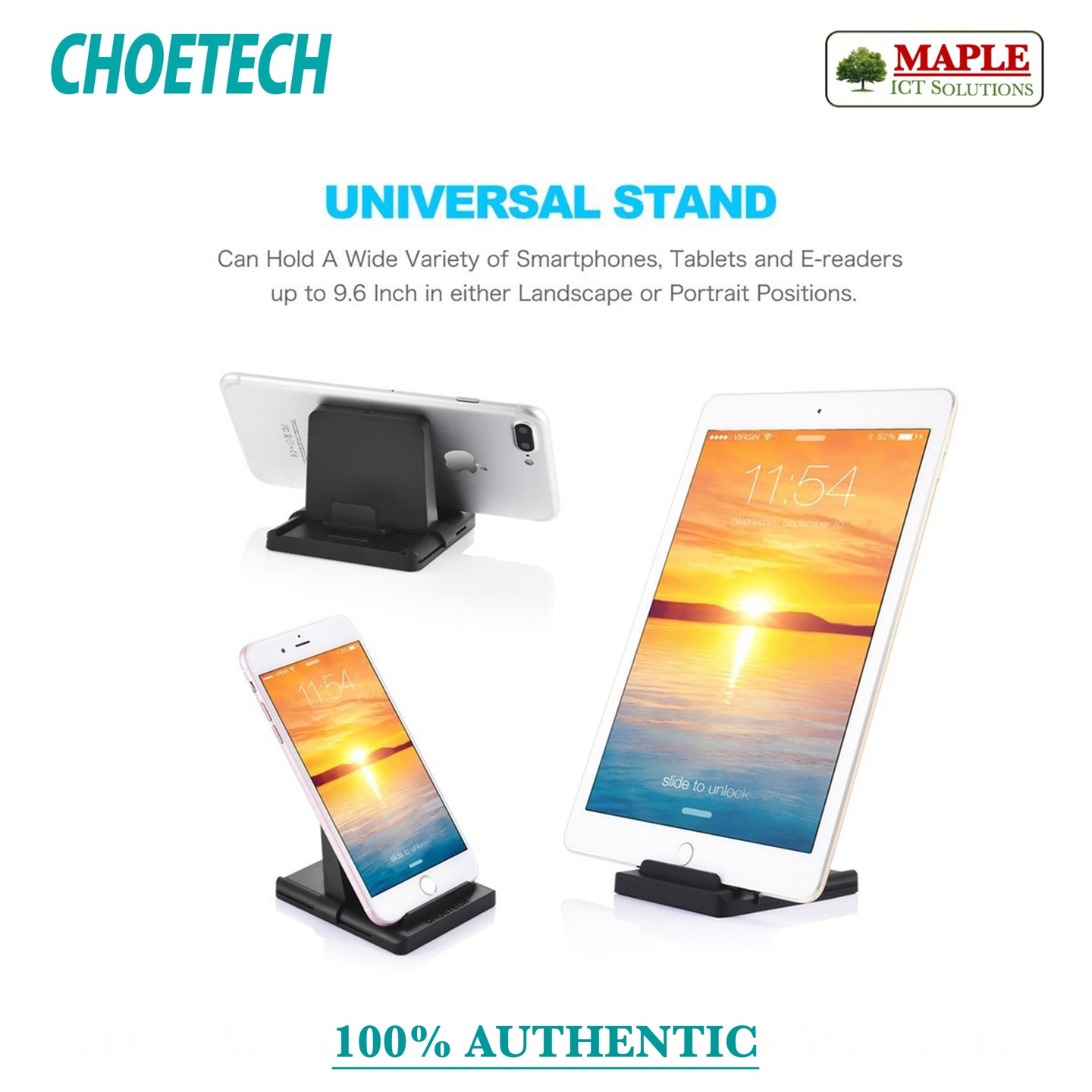 Choetech Multi-angle Universal Phone Tablets Holder Mobile Stand (H0008)