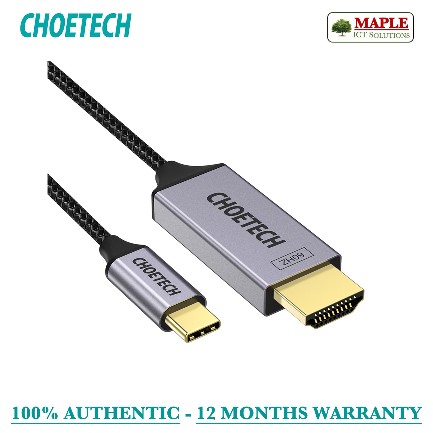 Choetech USB-C to Ultra HD 4K HDMI Cable, 1.8M (XCH-1804)