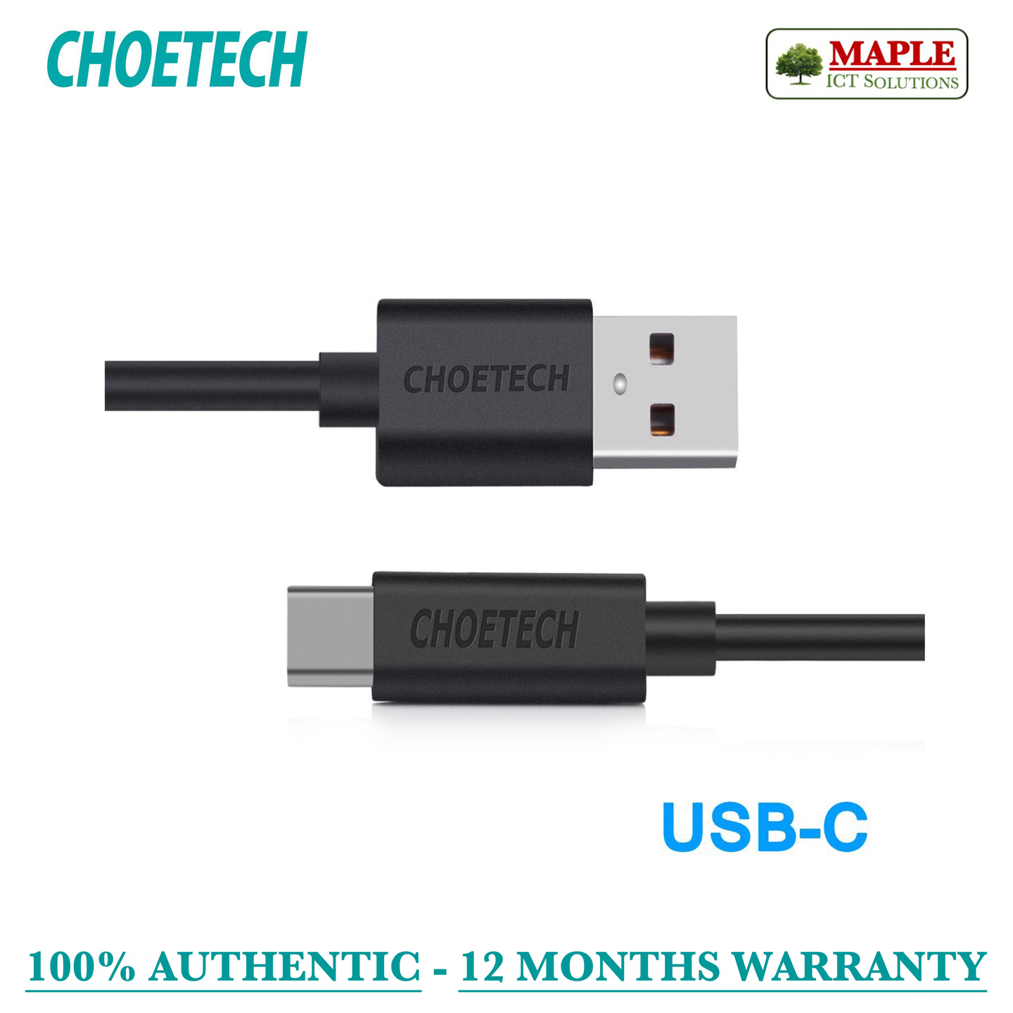 Choetech Hi-Speed USB-C to USB-A, 3M Cable( AC0004)