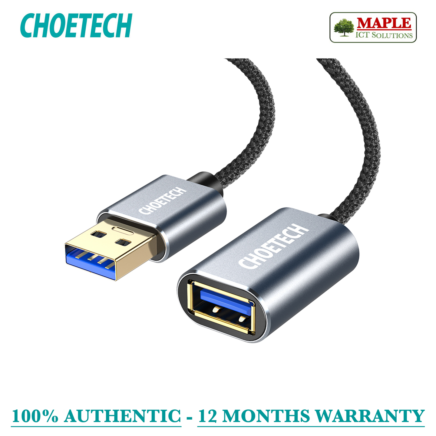 Choetech USB 3.0 USB-A Male to Female, 2M (XAA001)