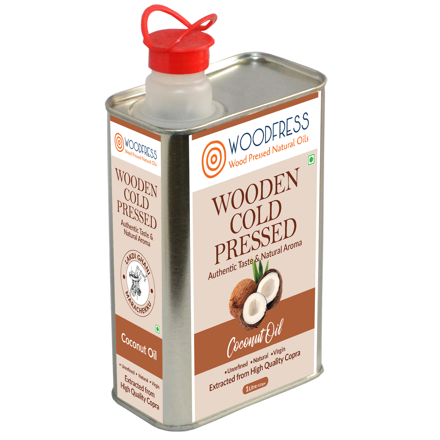 Wooden Cold Pressed Coconut Oil 1L