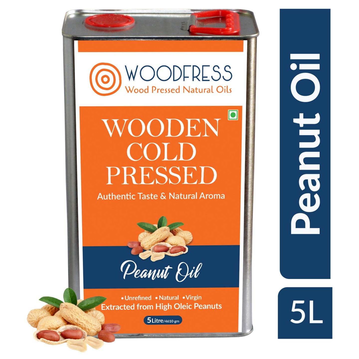 Wooden Cold Pressed Groundnut Peanut Oil - 05 Litre