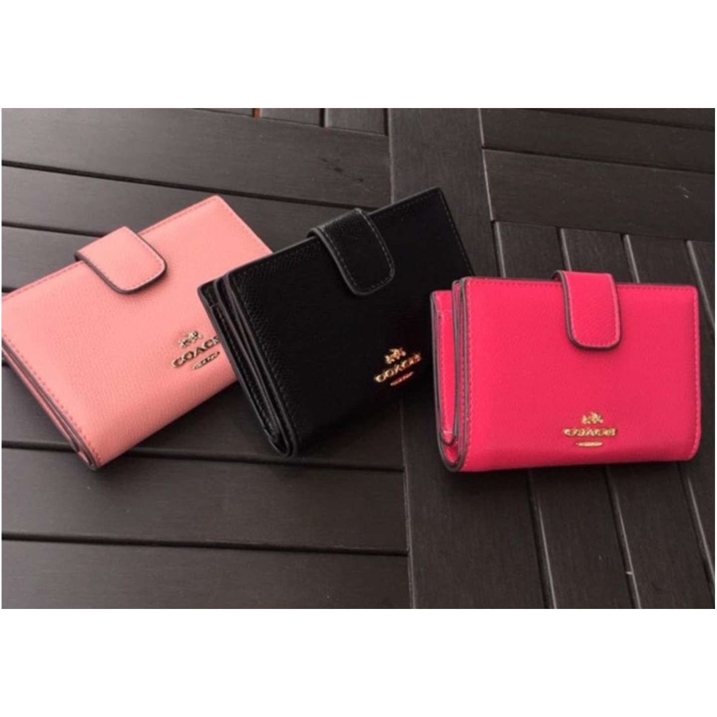 F53436 Coach Leather Short Wallet