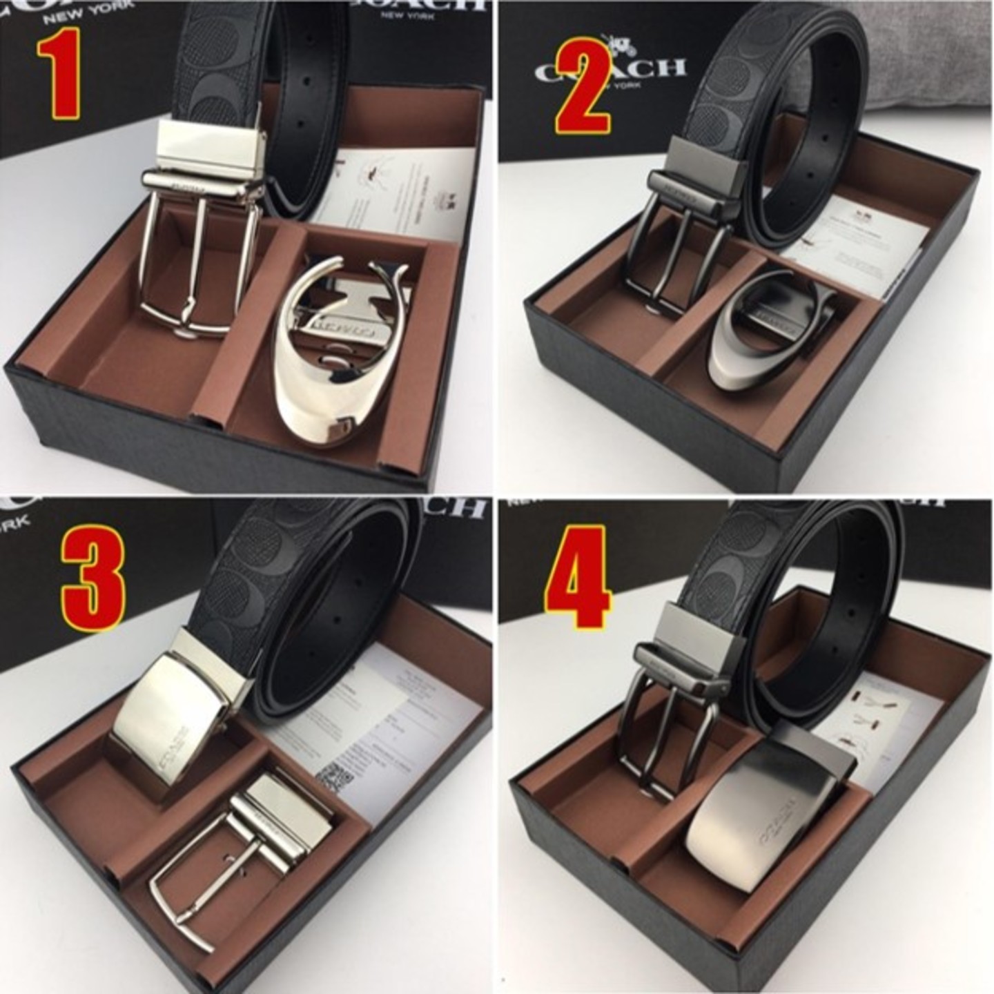 F55157 Coach Mens Waist Belt Gift Package