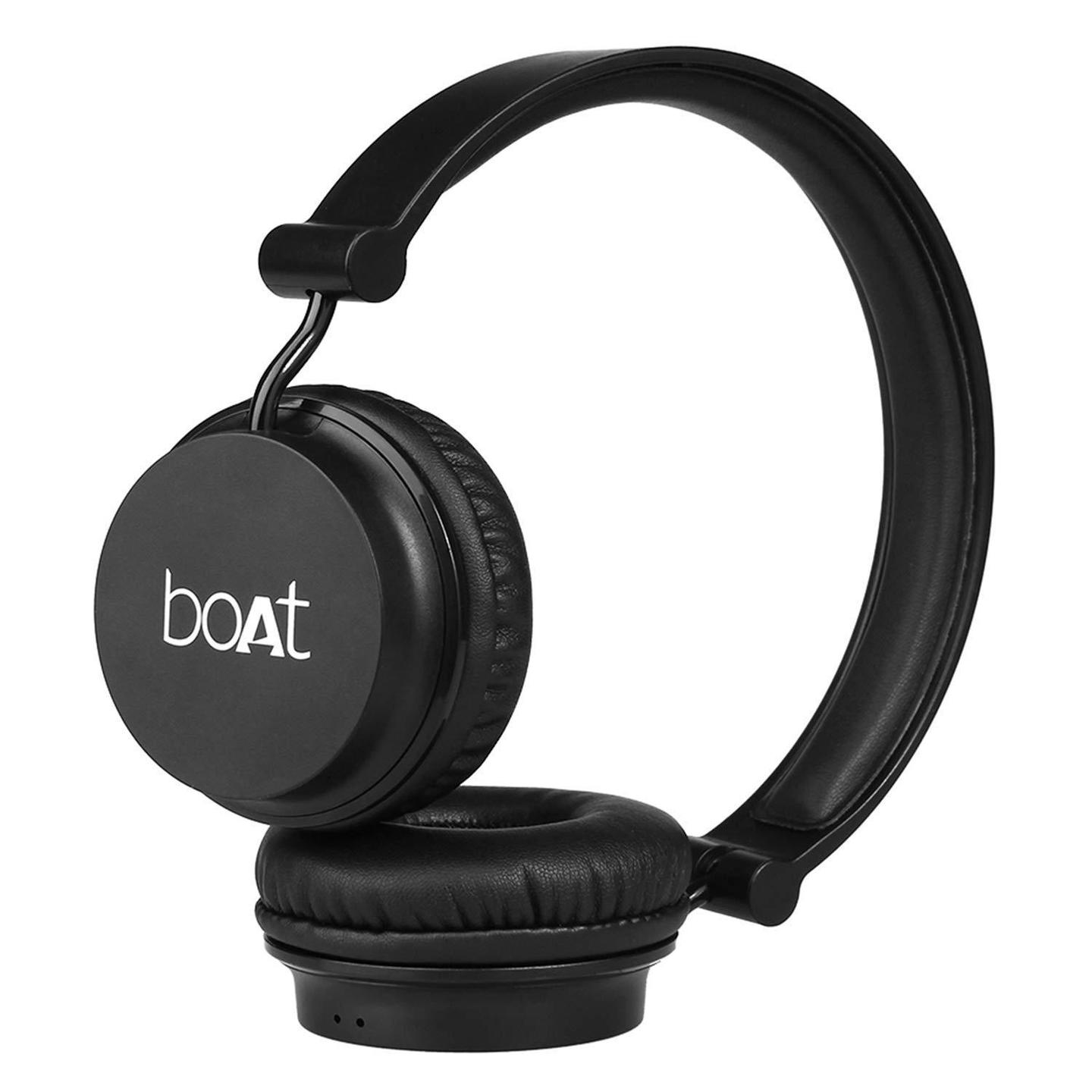 Boat Rockerz 400 On-Ear Bluetooth Headphones (Carbon Black)