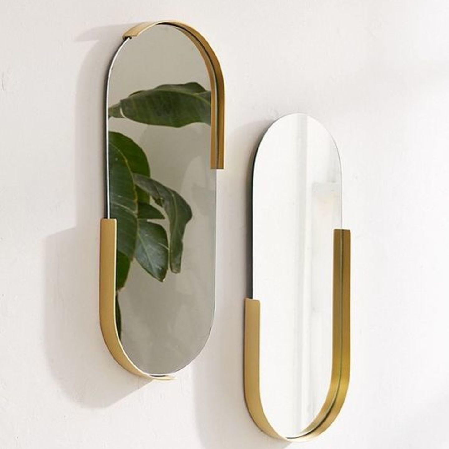 BE GOLD FRAME OVAL MIRROR 80X50CM