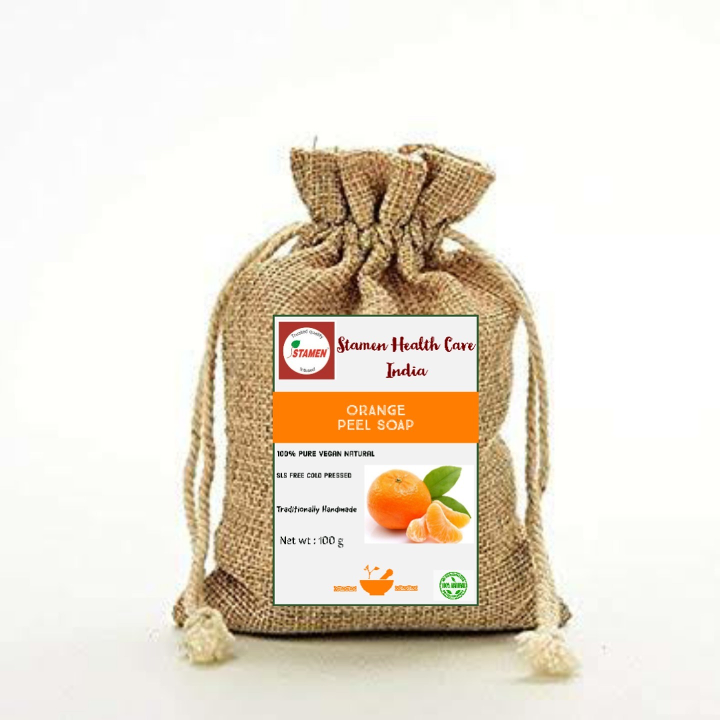 Herbal Orange Peel Soap - 100g