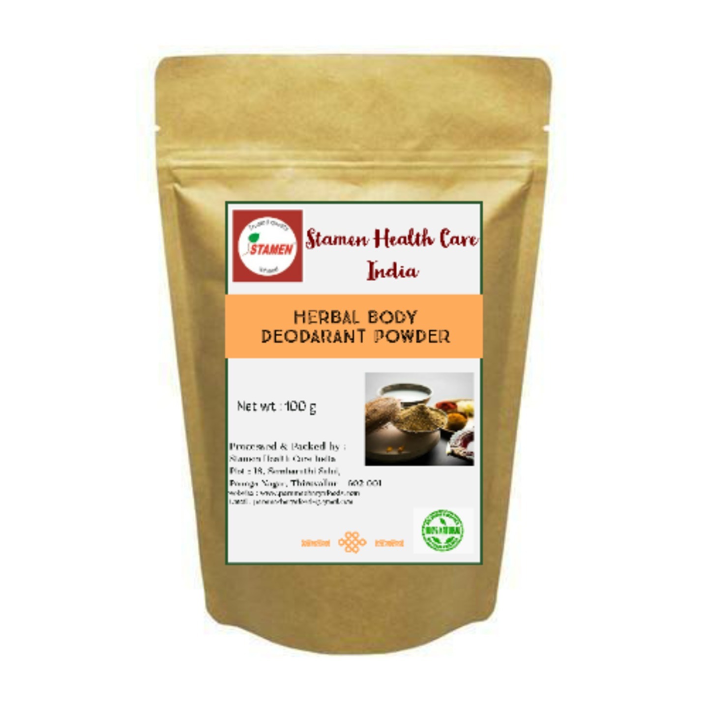 Herbal Body Deodorant powder 100g