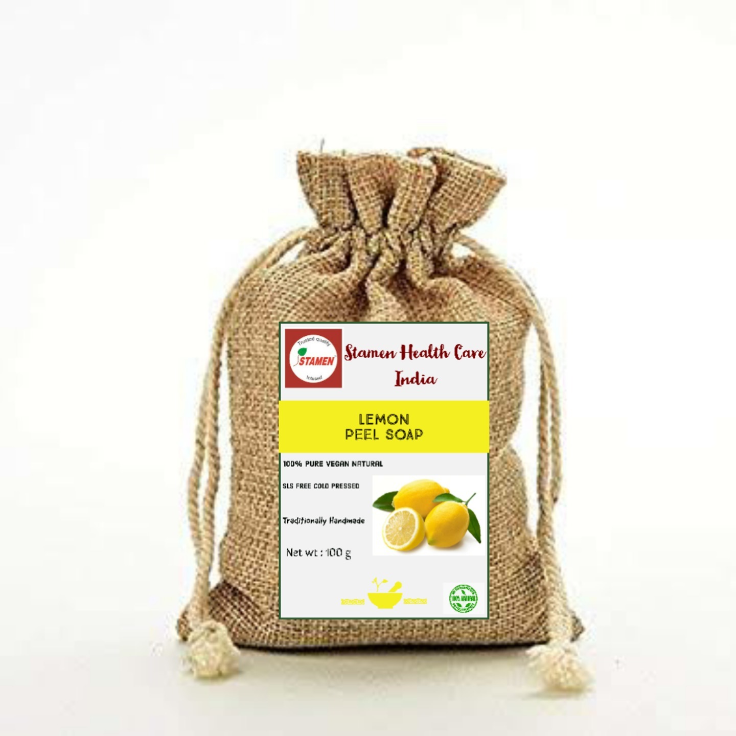 Herbal Lemon Peel Soap - 100g