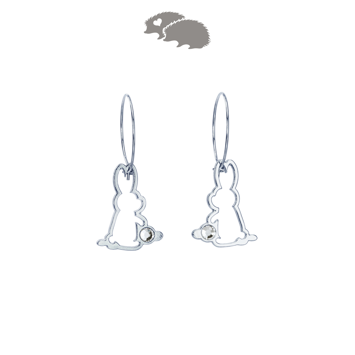 RABBIT WITH MOON EARRINGS  AST0022C3