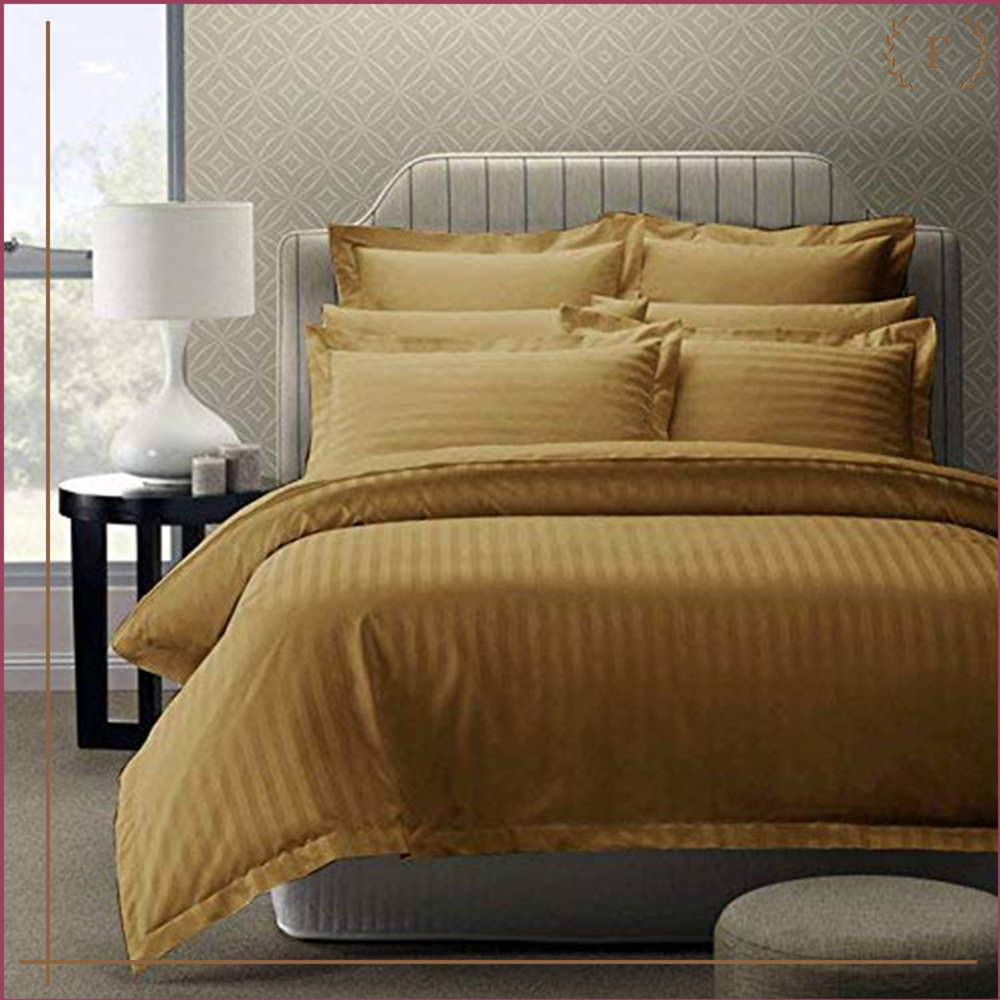 Lux Series 100% Cotton Luxury Rich Silk Satin Bed-Sheet|X-Large Double Bed King Size Bed-Sheet|Super Soft|Solid Colour 300TC