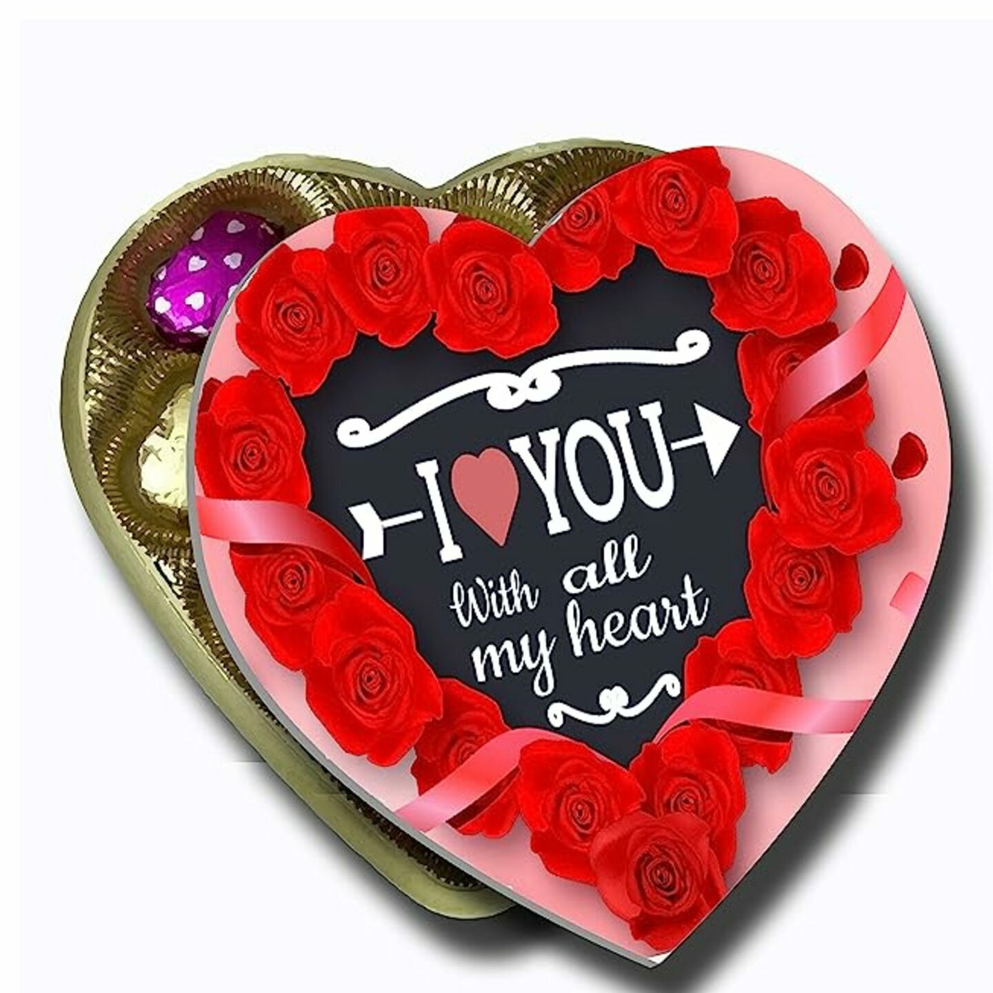 redbakers.in I Love You Heart Chocolate Gift Pack