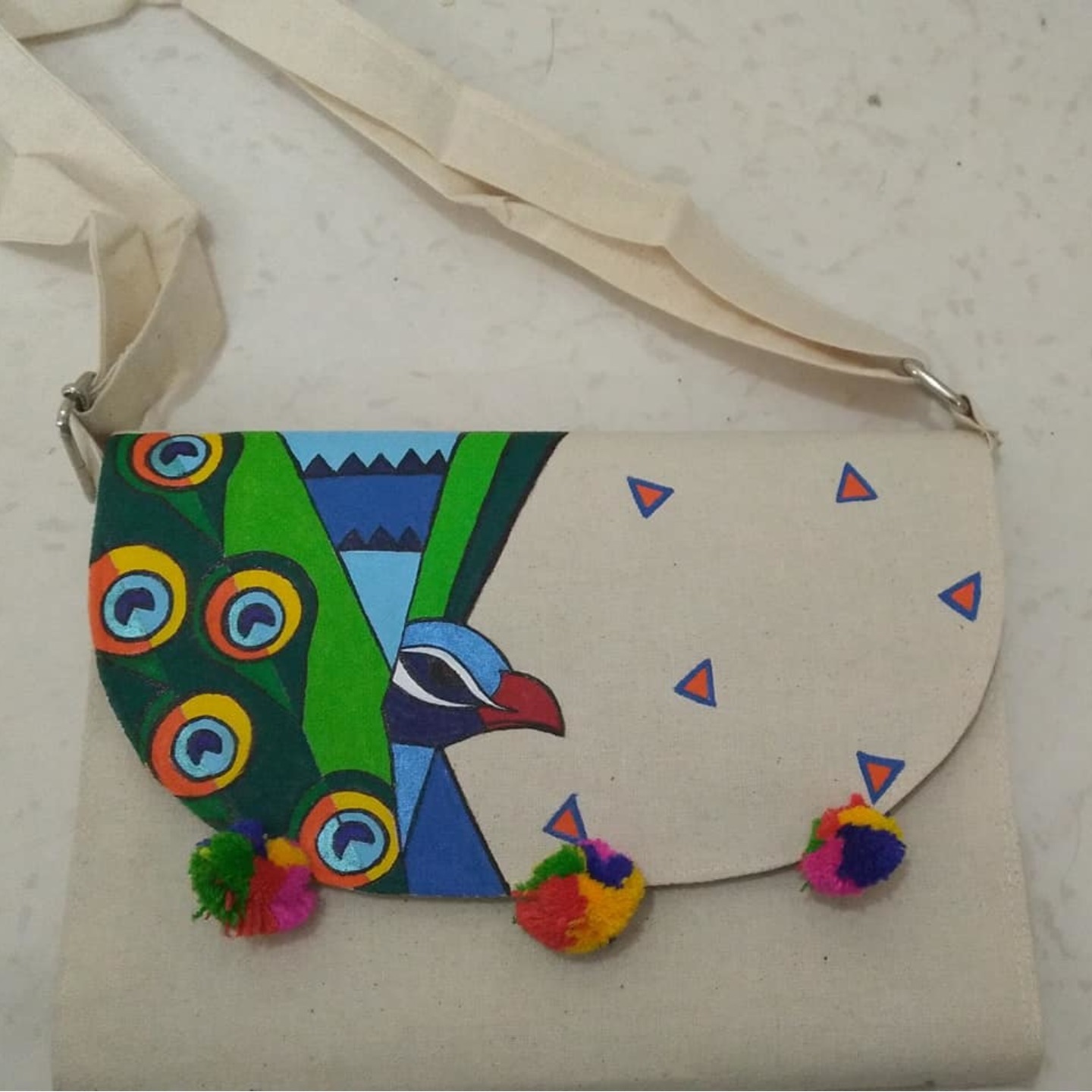Hand Painting site purse 