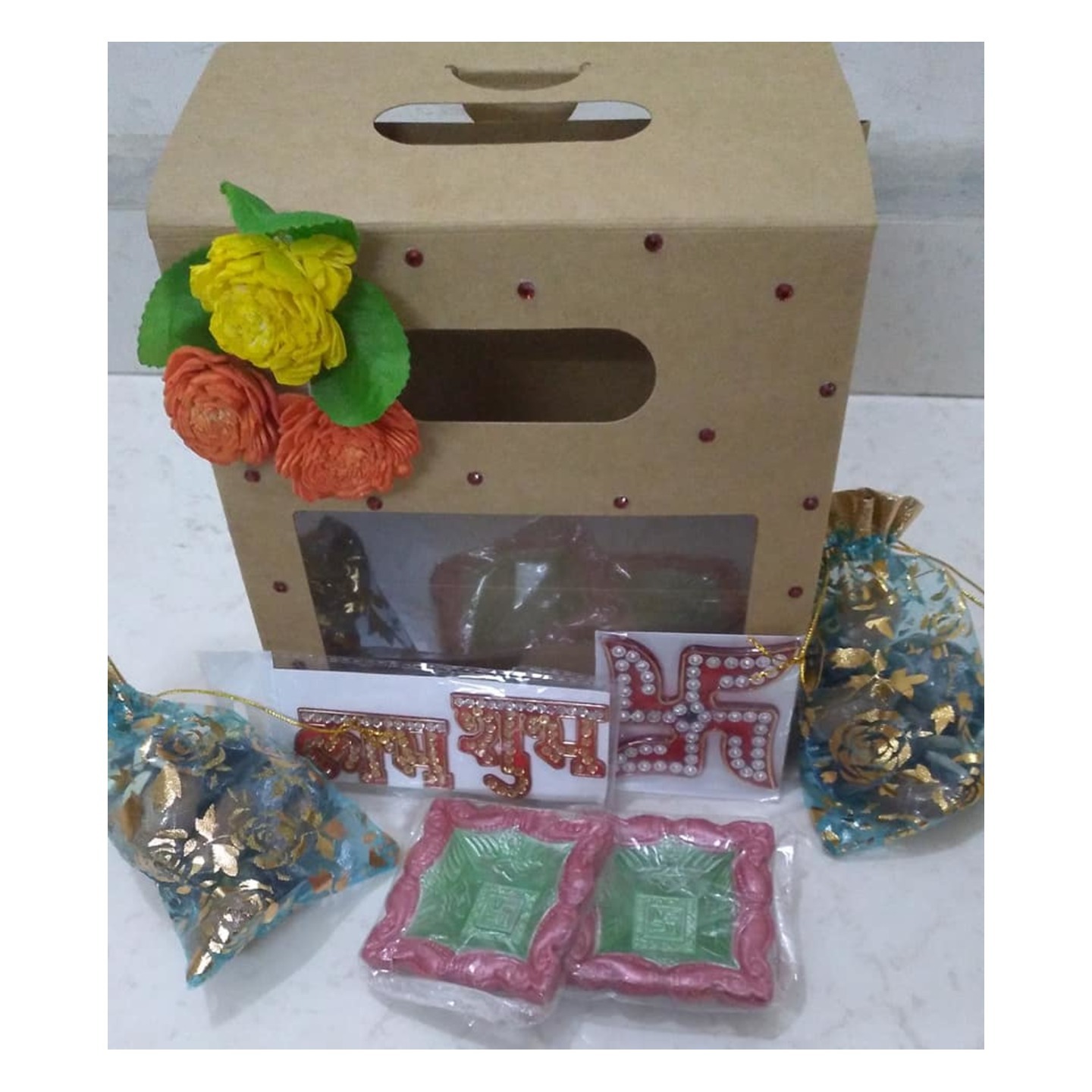 Hand Painting Diwali box 