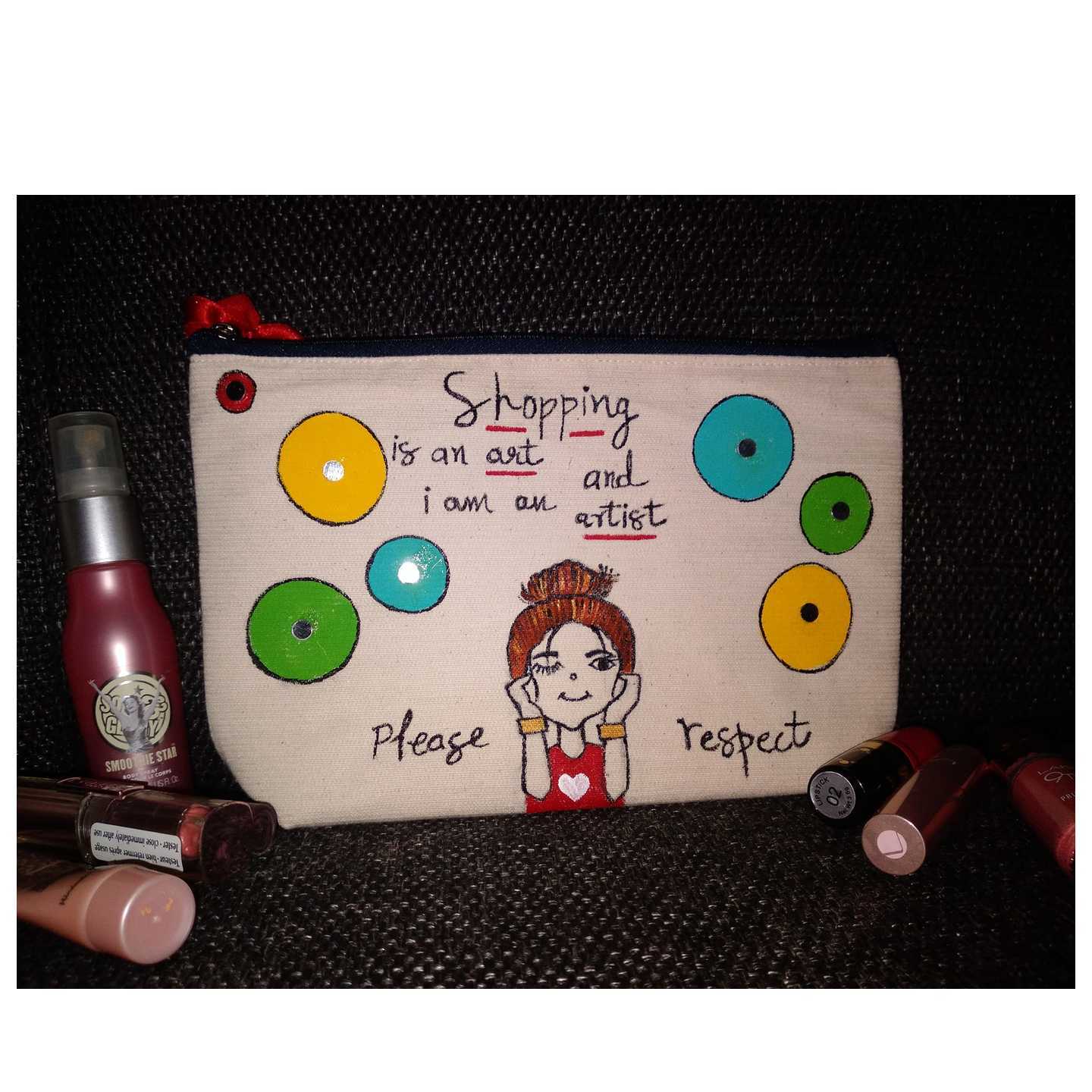 Hand Painting Makeup Pouch 