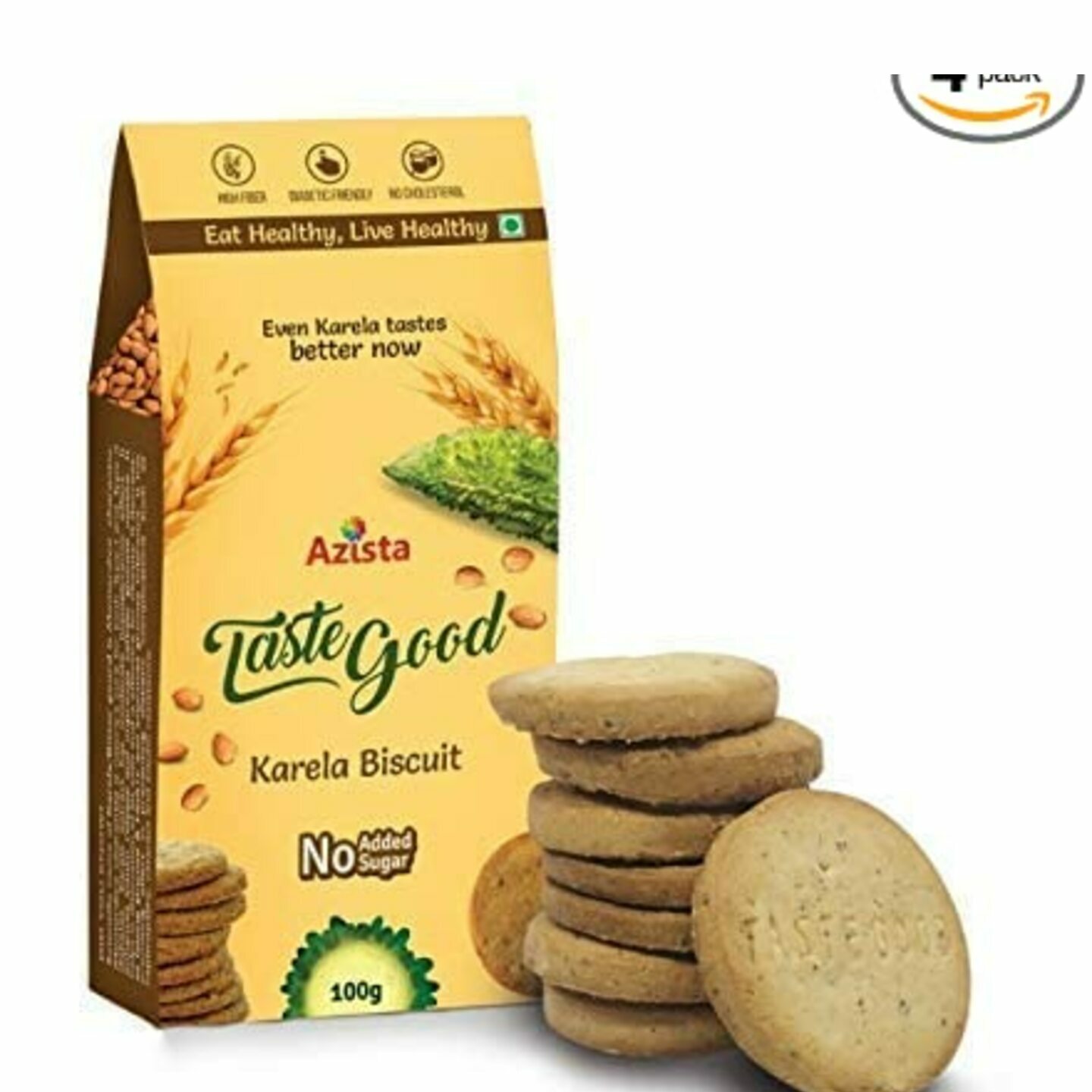 400 GRAM Taste Good Karela Biscuits High Fiber,