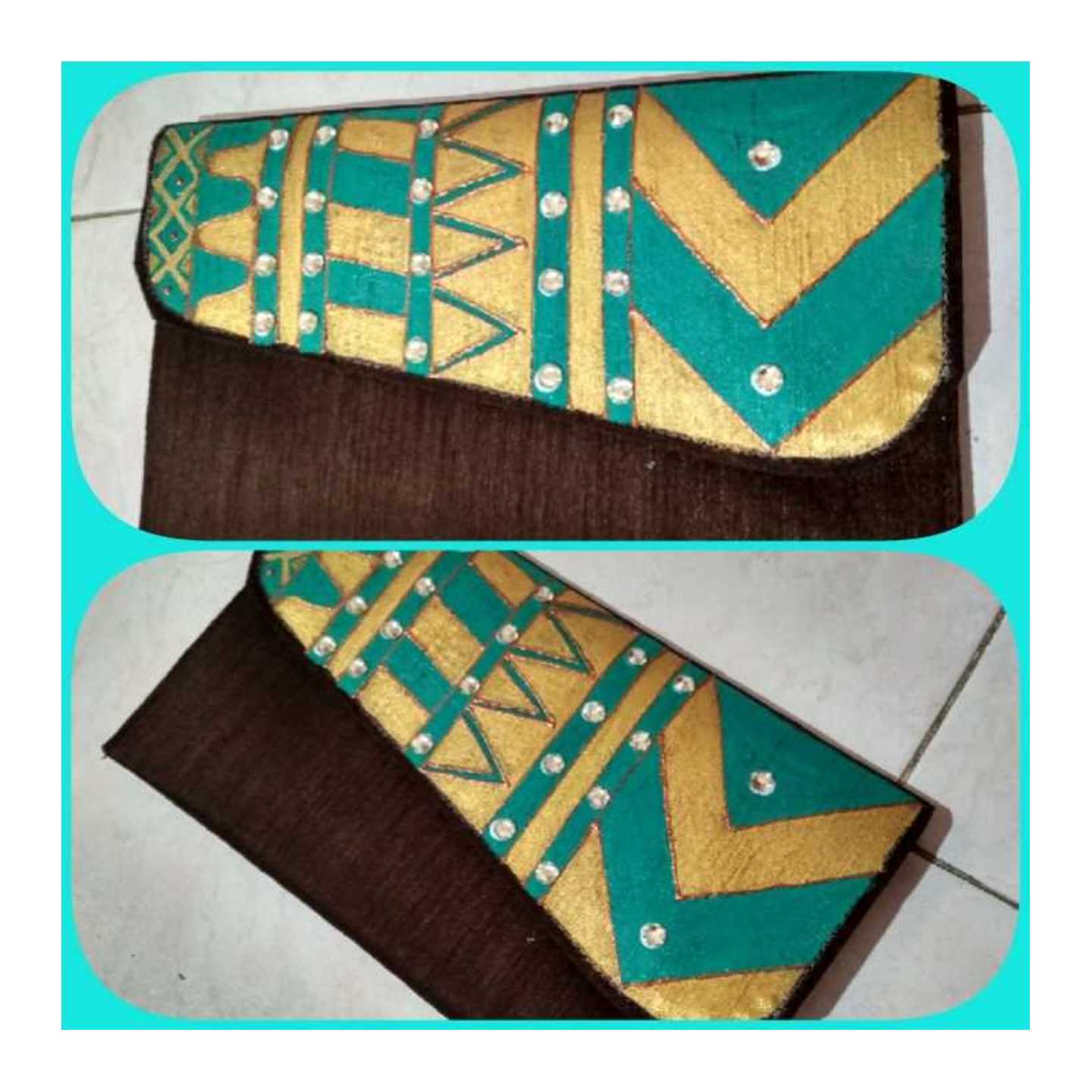 Hand Painting clutch design