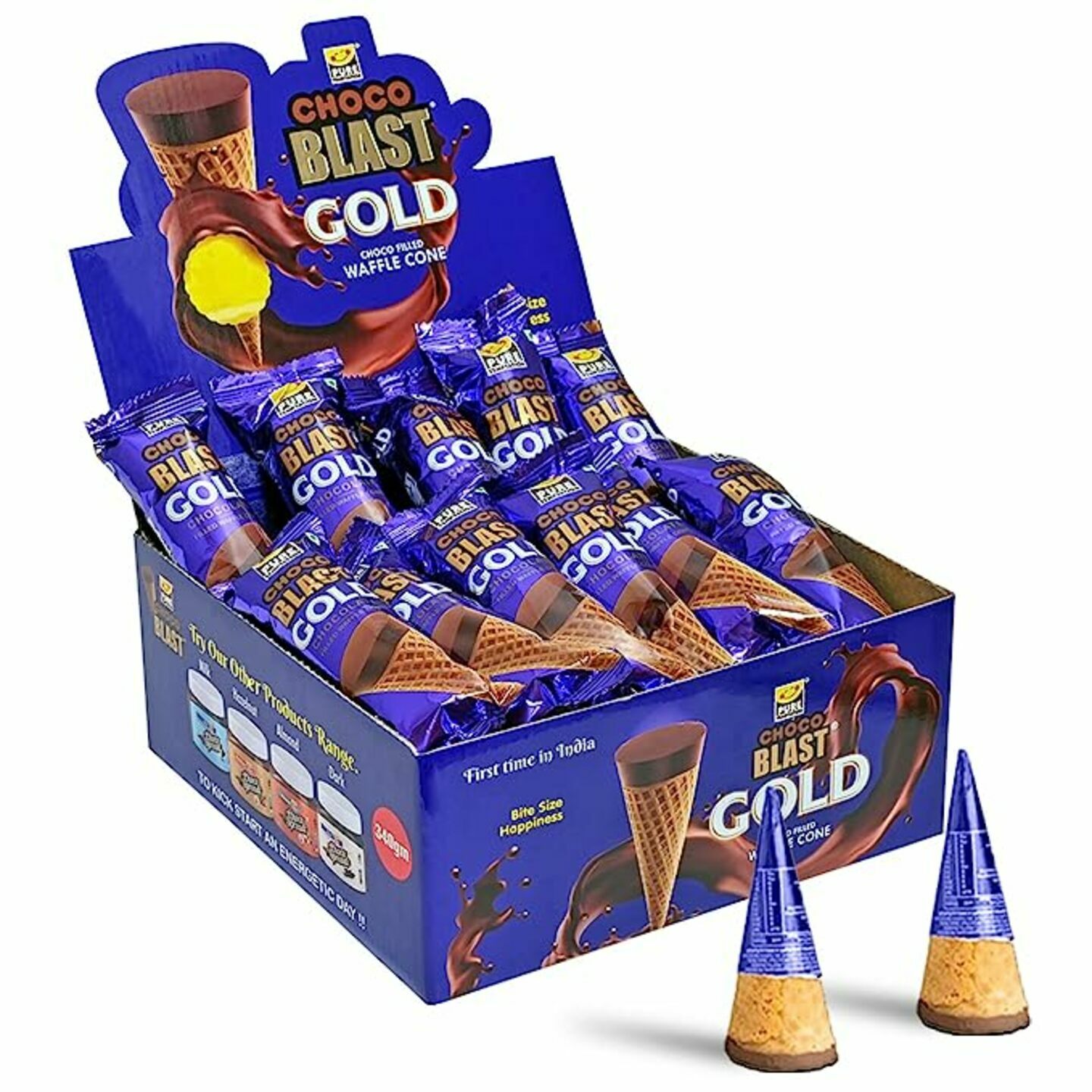 Gold Chocoblast - Flavoured Waffle Cone
