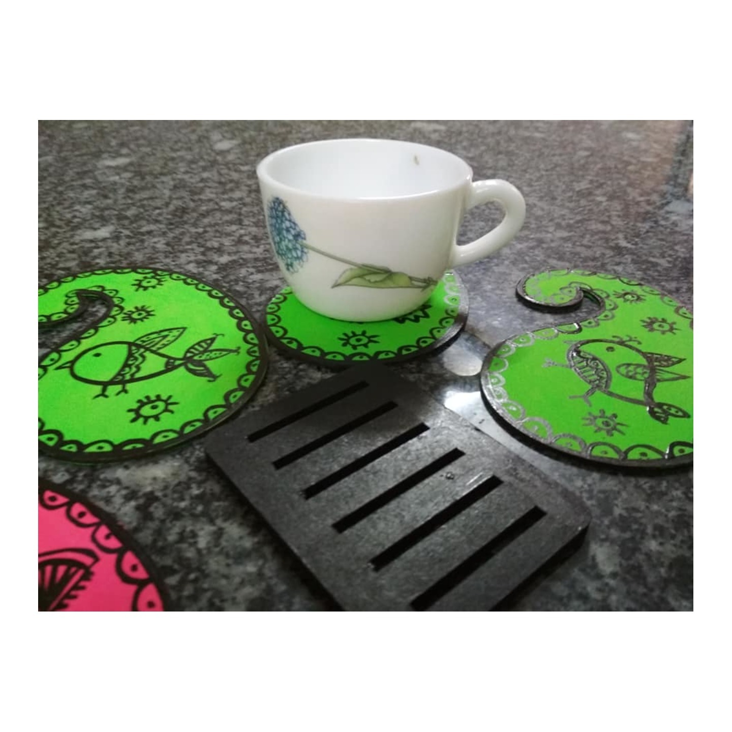 Hand Painting Teacoasters 