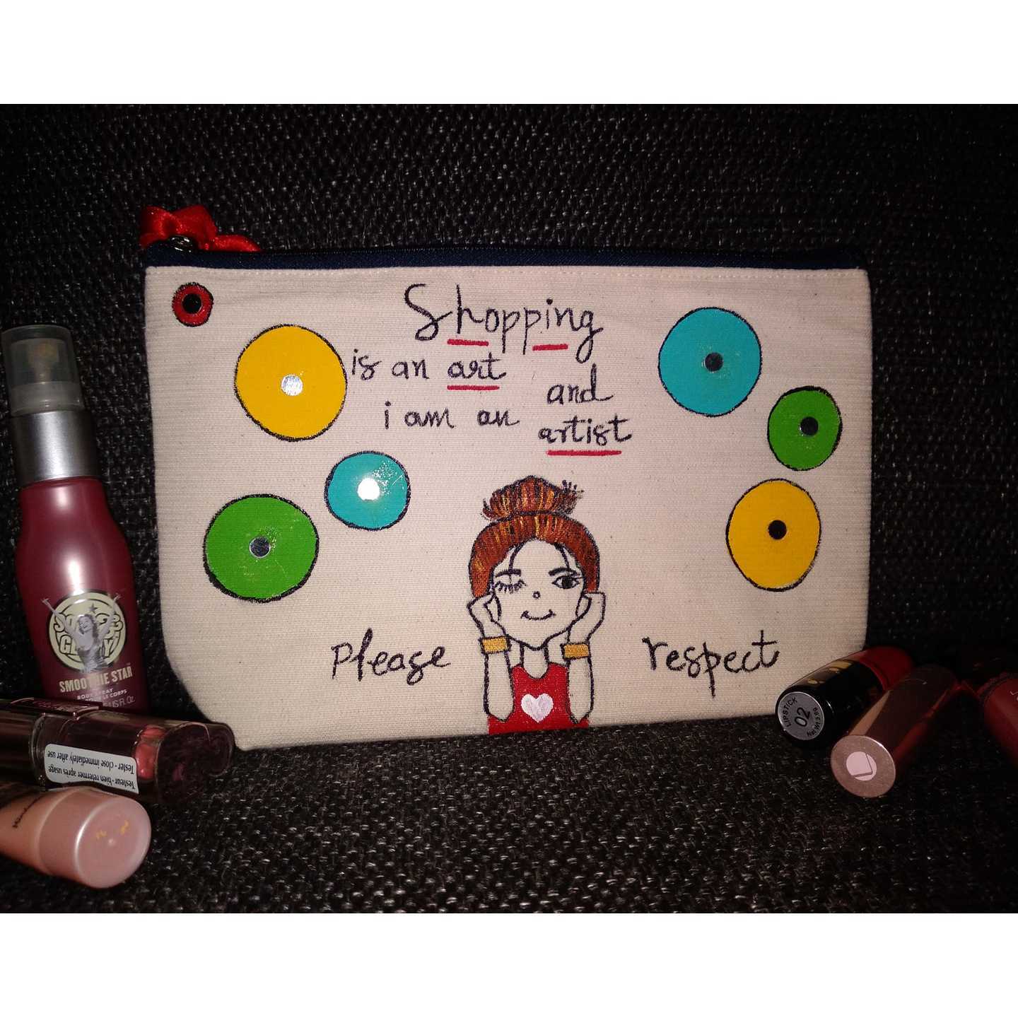 Hand Painting Makeup Pouch 