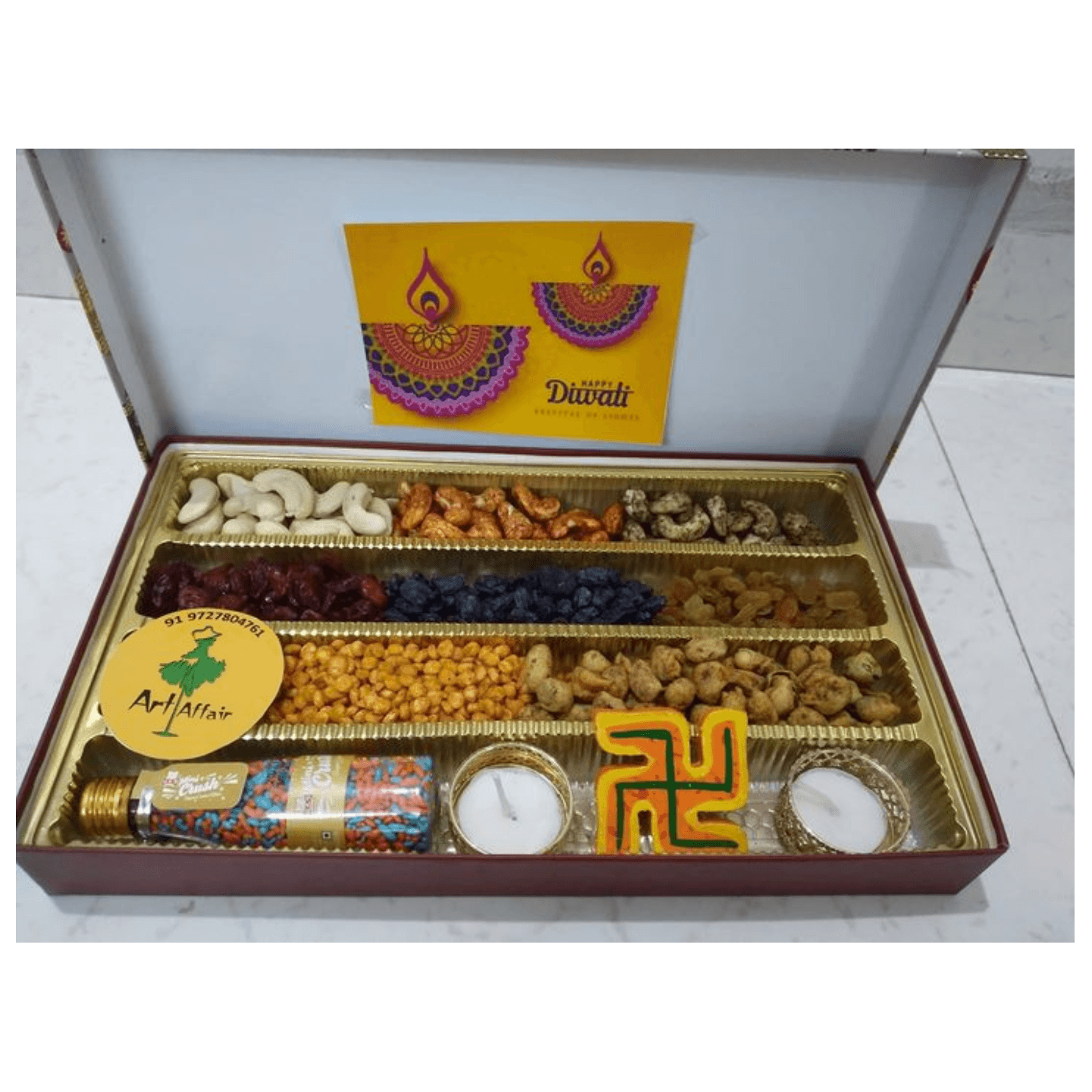 Hand Painting new Diwali box 