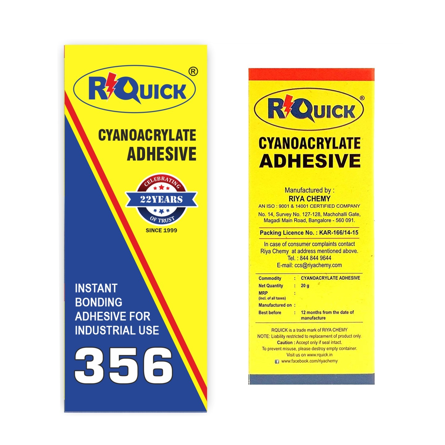 RQuick 356 Super Glue 20g - Cyanoacrylate Adhesive