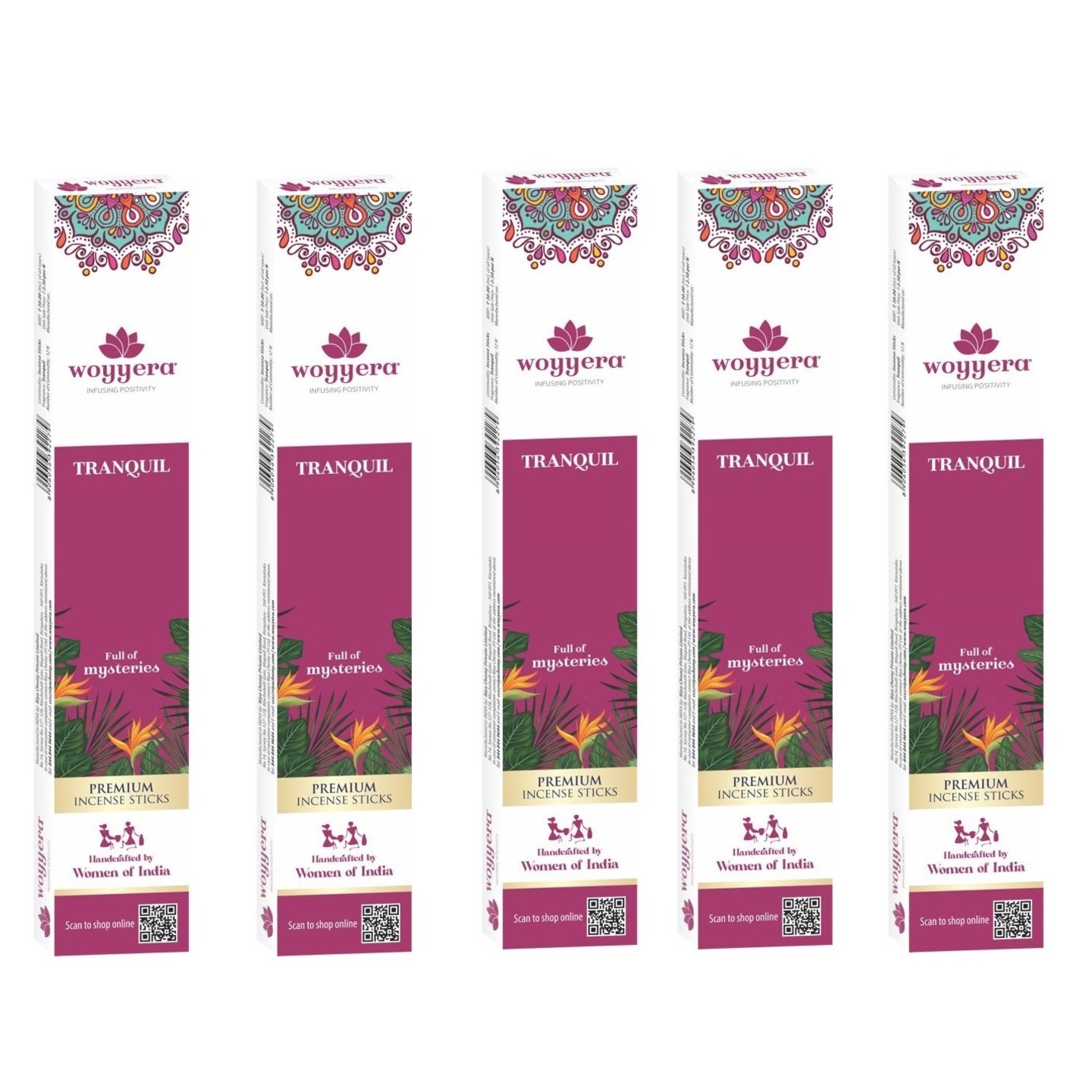 WOYYERA Incense Stick - Infusing Positivity - Tranquil Fragrance PACK OF 5