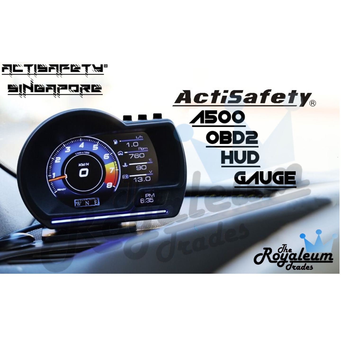 ActiSafety A500 OBD2 HUD Gauge