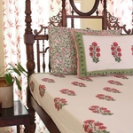 Pink Floret Bedsheet Set