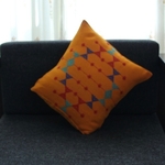 Mustard Fields Pattu Cushion Cover - Rustic & Contemporary