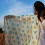 Flora Blue Chanderi Dupatta