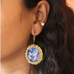 Blue Peacock Danglers
